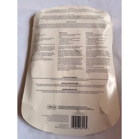 Wilton Cookie Spoons Pan 8 Cavities Non-Stick Baking Mold For Desserts & Drinks - Picture 2 of 6